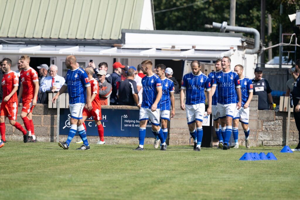 Exmouth Town FC playing against Bideford